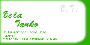 bela tanko business card